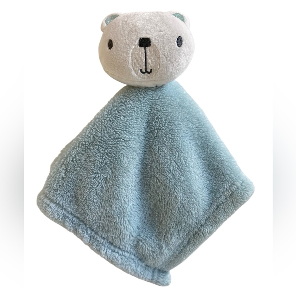 Mini Muffin‎ White Teddy Bear Blue Plush 12" Lovey Blanket Cutie Pie Baby 2019